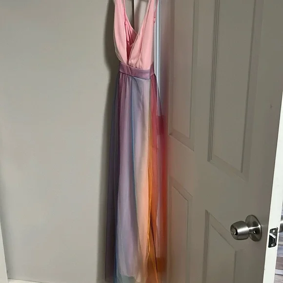 Dresses | Long Rainbow Tulle Prom Dress | Poshmark